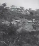 Venda people's village of Mbilwe, Rondavels as its structures on a rising slope as photographed in 1923, a decade after the Natives Land Act, 1913