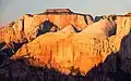 The West Temple behind Bee Hive at sunrise