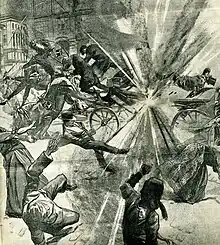 The assassination of Vyacheslav von Plehve, Le Patriote Illustré.