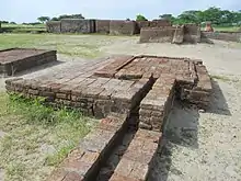 Archaeological site with remains of drainage channels