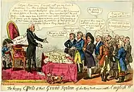 Isaac Cruikshank - 'The happy effects of that grand system of shutting ports against the English!!', 1808