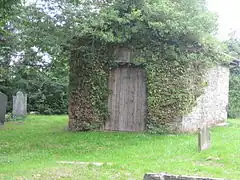 The re-built porch of the Old Church, Llandyssil