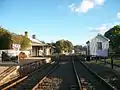 View of station from railway crossing