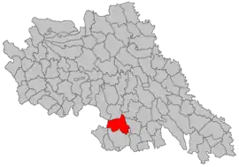 Location in Iași County