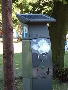 Solar powered parking meter