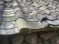 Imbrex and tegula style roof tiles are also used in other parts of the world. This is a roof in Hainan, China, with concave tegula.