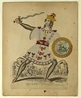 "Mr. Elsgood as Quicksand in The Silver Palace", dated 1859