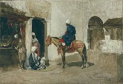 A Moroccan on horseback, c. 1891