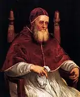 TitianPortrait of Pope Julius II. 99 × 82 cm.