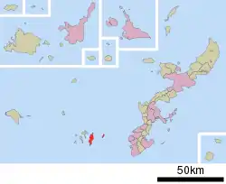 Location of Tokashiki in Okinawa Prefecture