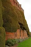 Brick wall to rear of Top Terrace at Powis Castle Gardens