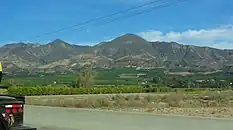 View from Fillmore of the Topatopa Mountains, with San Cayetano Mountain at center.