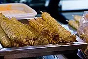 Tornado potatoes sold as street food