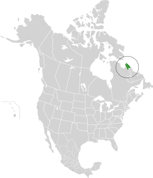 Ecoregion territory (in green)