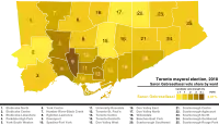 Percentage of votes cast for Saron Gebresellassi by ward