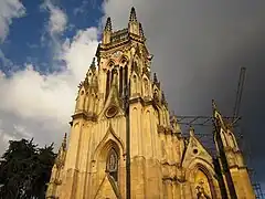 Our Lady of Lourdes church, Bogotá, 1875 is an example of Gothic Revival architecture.