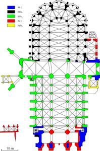 Plan with dates of construction