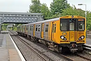 Merseyrail refurbished livery in 2012