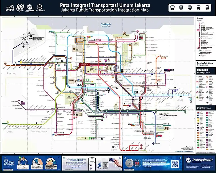 TransJakarta route map as of 2023