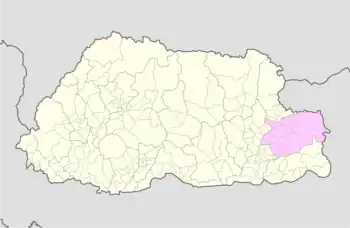 Location of Yangnyer Gewog