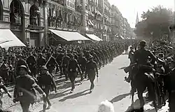 Image 19Spanish troops in San Sebastián, prior to their departure to the Rif War. (from 1920s)