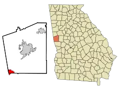 Location in Troup County and Georgia