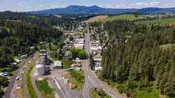 Aerial view of Troy from the southeast