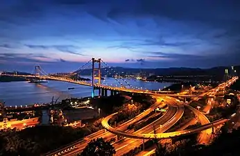 North West Tsing Yi Interchange near Tsing Ma Bridge (Lantau Link)