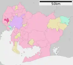 Location of Tsushima in Aichi Prefecture