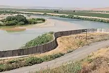 A section of the border wall built by Turkey