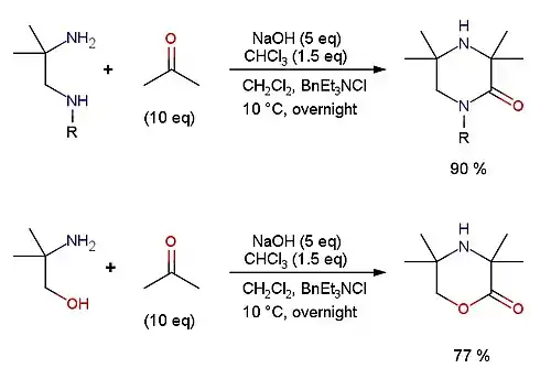 Two types of Bargellini reactions