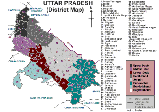 Current regions of UP