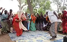 Image 22Somalis performing the folk dance called Dhaanto (from Culture of Somalia)