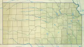 Location of the artificial lake in Kansas.