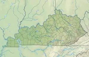 Map showing the location of Clifty Wilderness