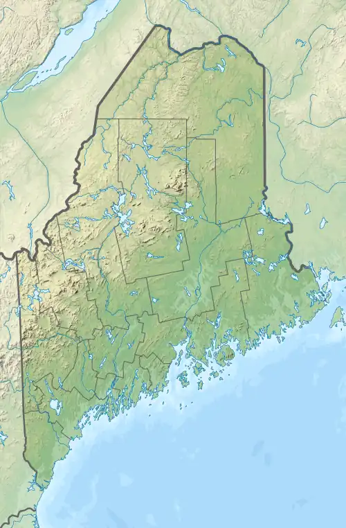 Map showing the location of Range Ponds State Park