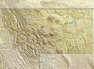 Location of Beaver Woman Lake in Montana, USA.