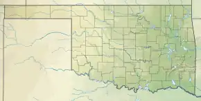 Location of Grand Lake o' the Cherokees in Oklahoma, USA.