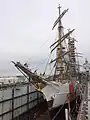 USCGC EAGLE dry dock in Oak Ridge, 8 December 2017