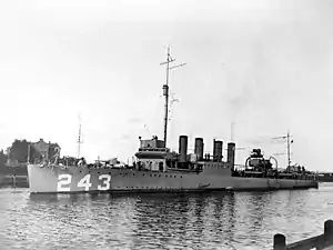 USS Sands (DD-243) at Danzig in 1921