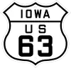 Iowa US 63 shield