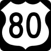 Alternate U.S. Highway 80 marker