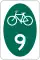 New York State Bicycle Route 9 marker