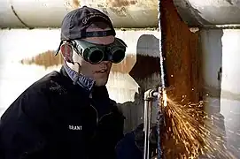 Blowtorching goggles