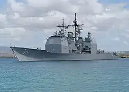 American cruiser USS Port Royal in September 2003