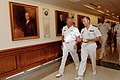 CNO Admiral Gary Roughead (left) with CEMM Admiral Pierre-Francois Forissier.