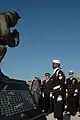 CEMM Admiral Pierre-Francois Forissier (center left) & Admiral Mark P. Fitzgerald in a U.S. Navy unveiling.