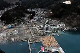 Atmosphere and Ocean Research Institute, Iwate, after the Tsunami of 11 March 2011