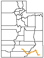 Entire trail - Escalante (left) to Bluff (right)