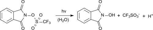 UV reaction with NHPI triflate